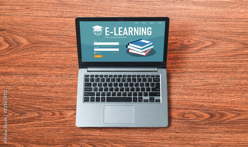 E-learning website with modish sofware for student to study online on the internet network E-learning website with modish sofware for student to study online on the internet network