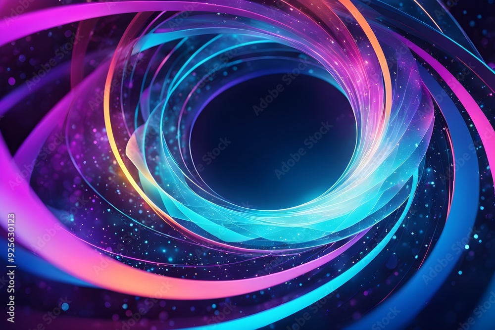 Obraz premium A colorful spiral with a black hole in the middle