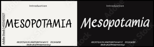 Handmade brush typeface. Alphabet vector font with rough brush style. 