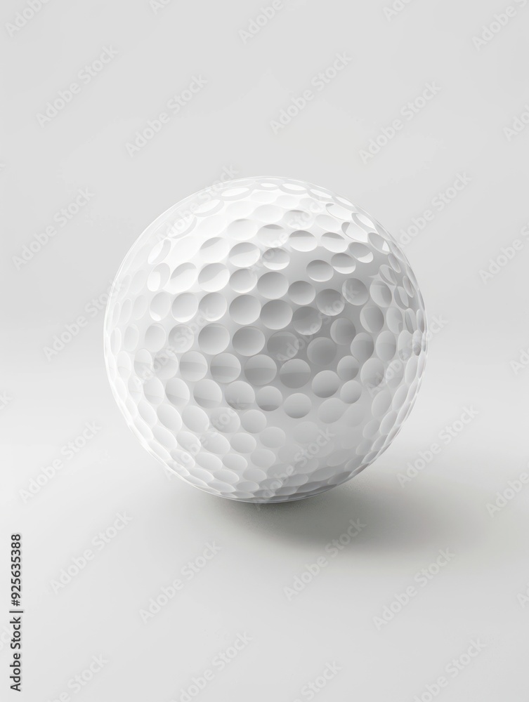 White Golf Ball Isolated on White Background. White Golf Ball Isolated on White Background.