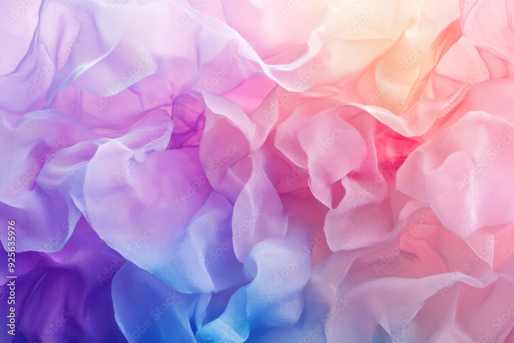 Obraz premium Soft, flowing fabric in pastel colors blending seamlessly together