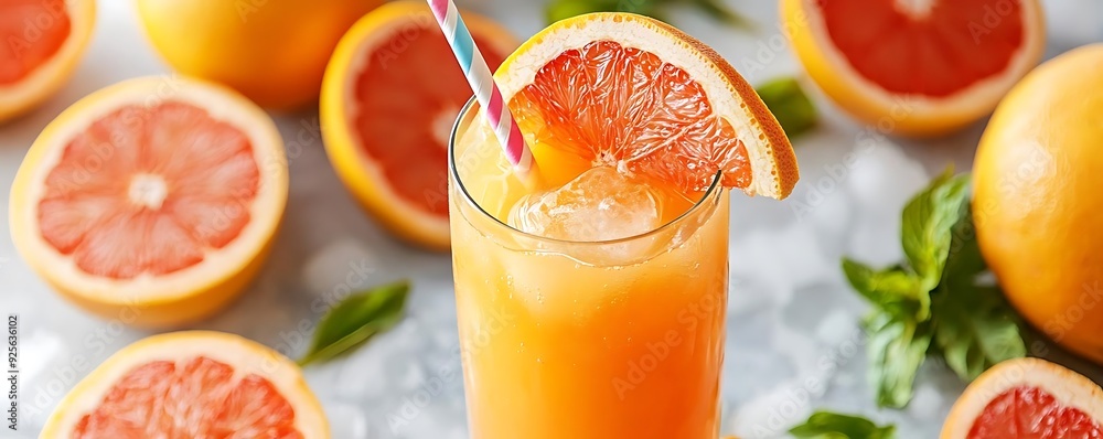 Grapefruit Juice with Mint - Photo Grapefruit Juice with Mint - Photo