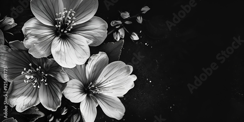 Black and White Camellia Flower Outline for Coloring
