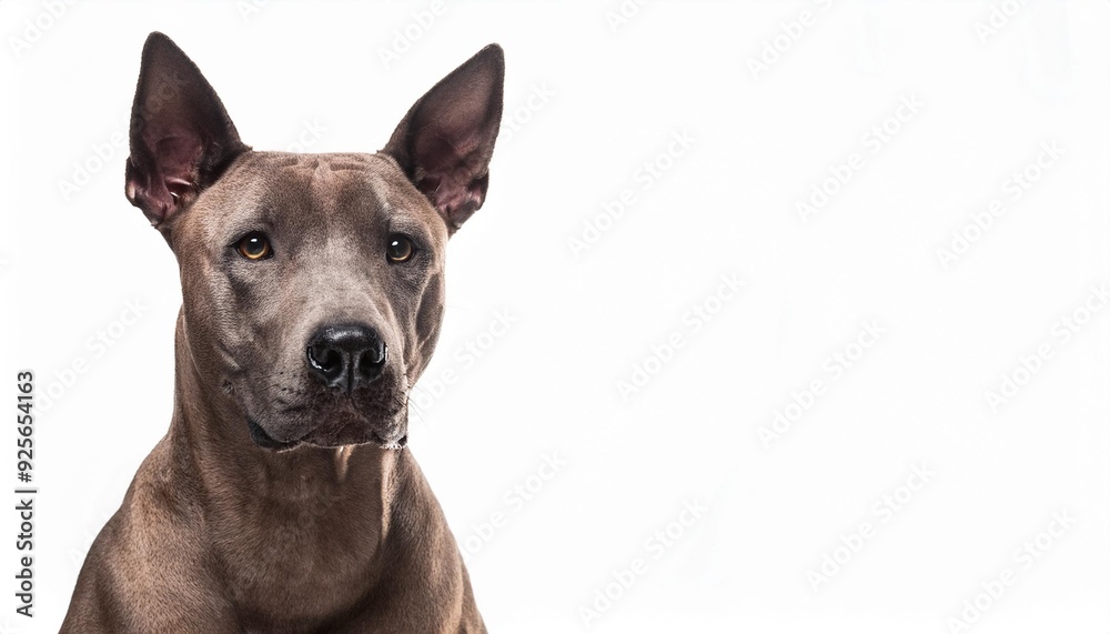 タイ・リッジバック・ドッグのポートレート(Thai Ridgeback Dog portrait on white background)
タイ・リッジバック・ドッグのポートレート(Thai Ridgeback Dog portrait on white background)