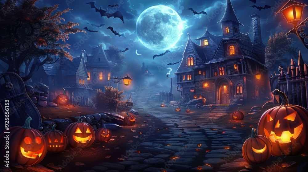 Obraz premium Haunted Halloween Night