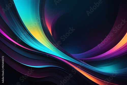 A colorful, abstract design with a blue and purple background