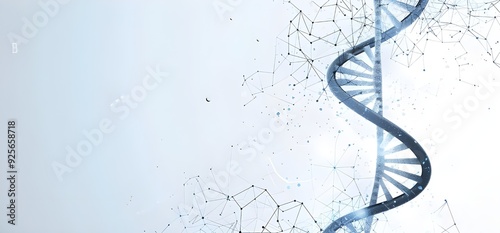 Abstract futuristic DNA structure background for science, technology and medical themes illustration.