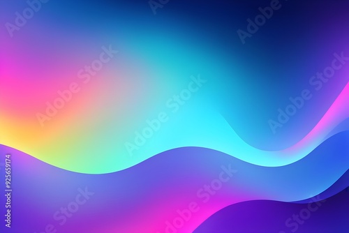 A colorful, abstract background with a blue wave