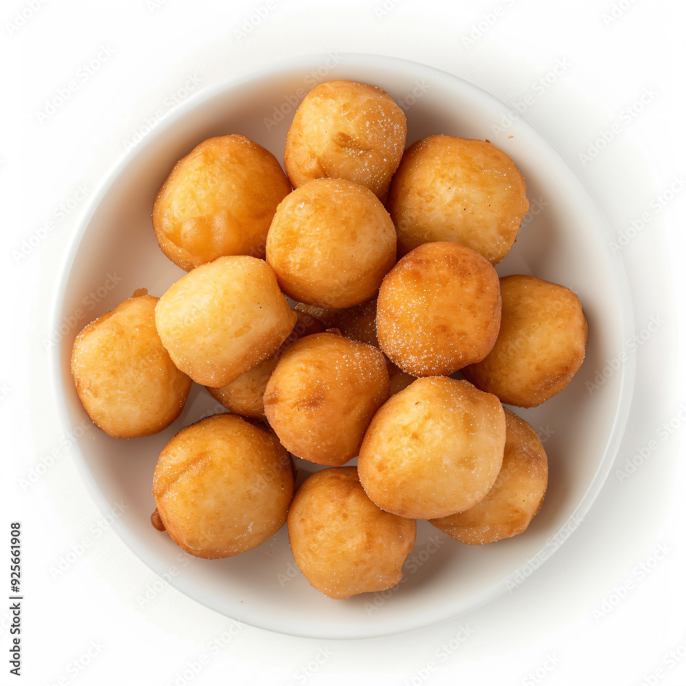 a bowl of donuts on a white surface a bowl of donuts on a white surface