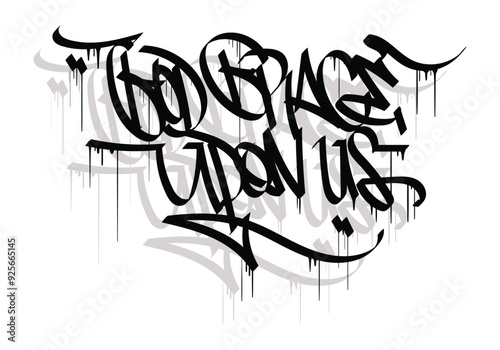 GOD GRACE UPON US graffiti tag style design