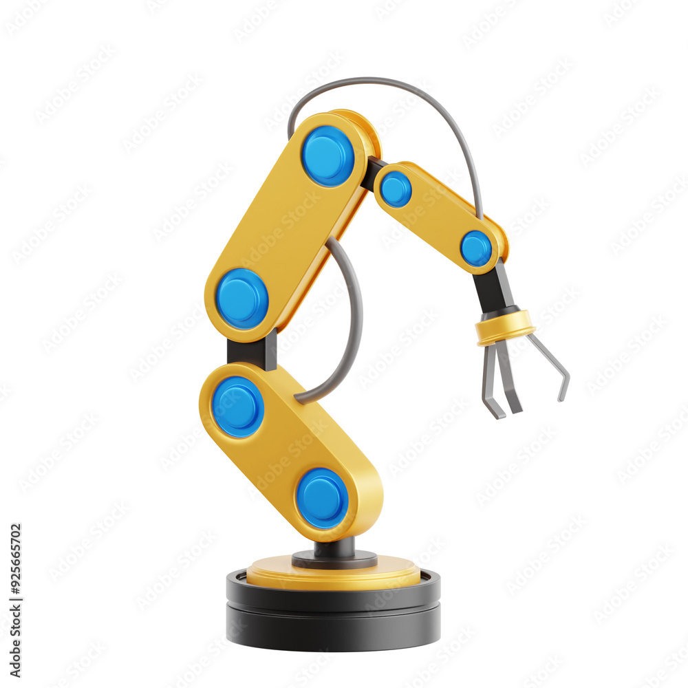Industrial Robot 3D Icon Illustration Industrial Robot 3D Icon Illustration