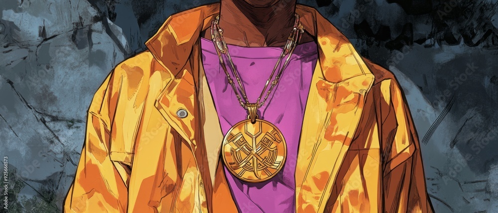 Fototapeta premium Mjolnir Thor's Hammer Modern Necklace Norse Paganism Religion Spiritual Symbol