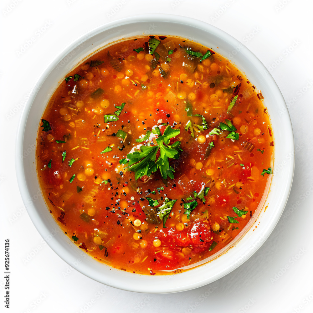 a bowl of soup with a spoon and a napkin a bowl of soup with a spoon and a napkin