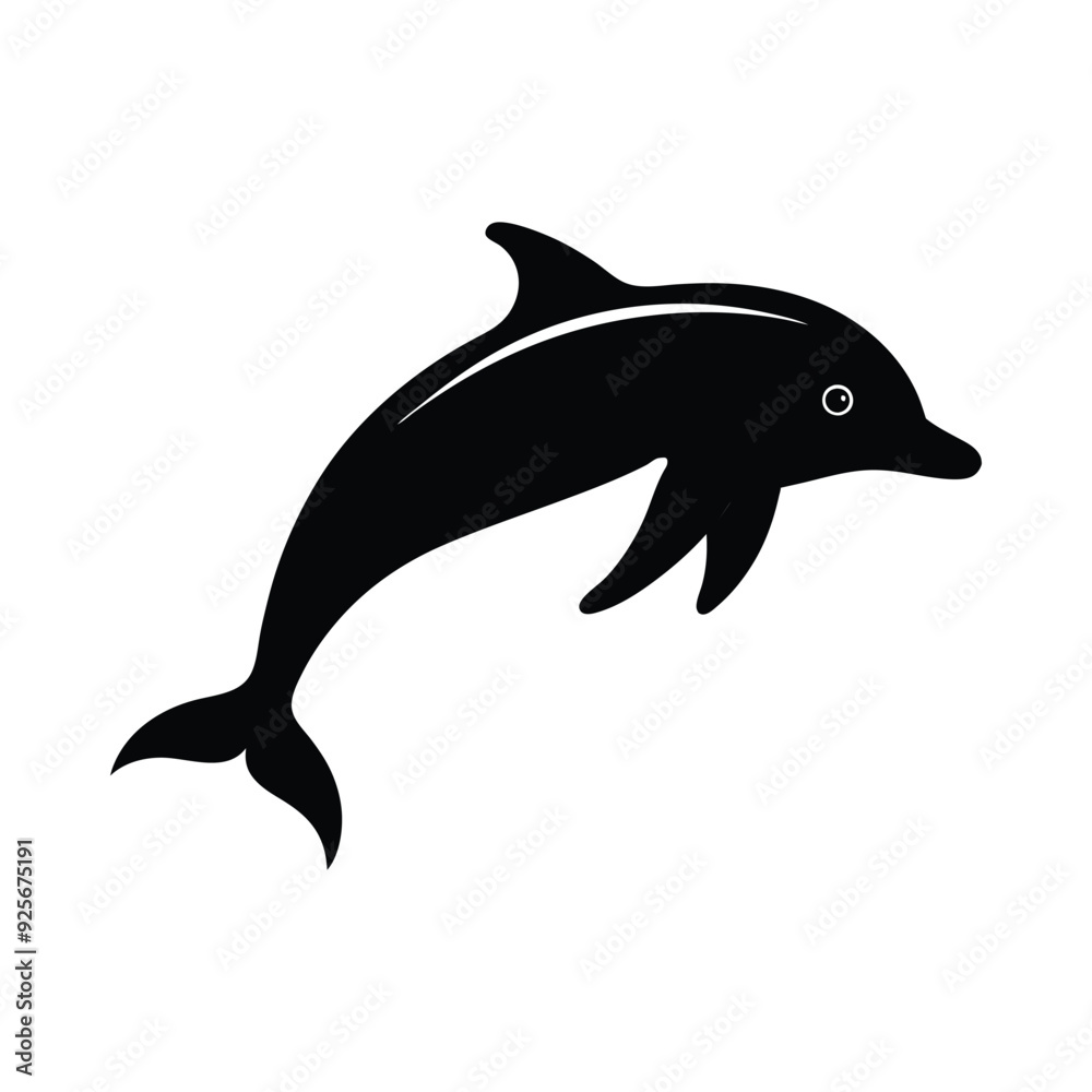 dolphin silhouette vector art with white background dolphin silhouette vector art with white background