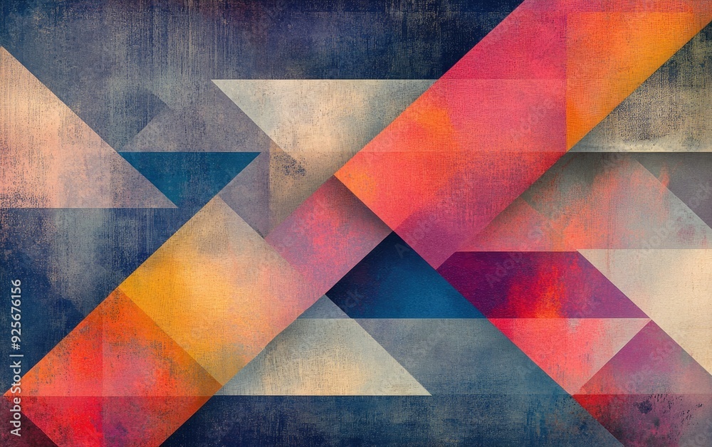 Fototapeta premium Abstract Geometric Patterns With Subtle Textured Background Design