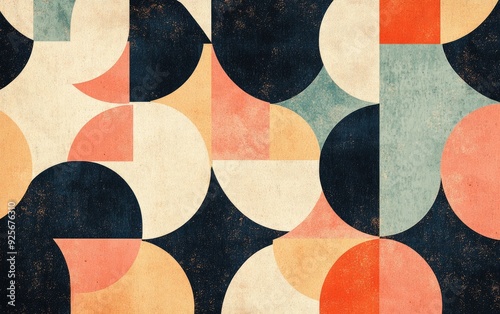 Abstract Geometric Patterns with Subtle Texture in Pastel Hues