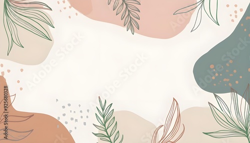 Tropical Abstract Leaves Background, with copy Space