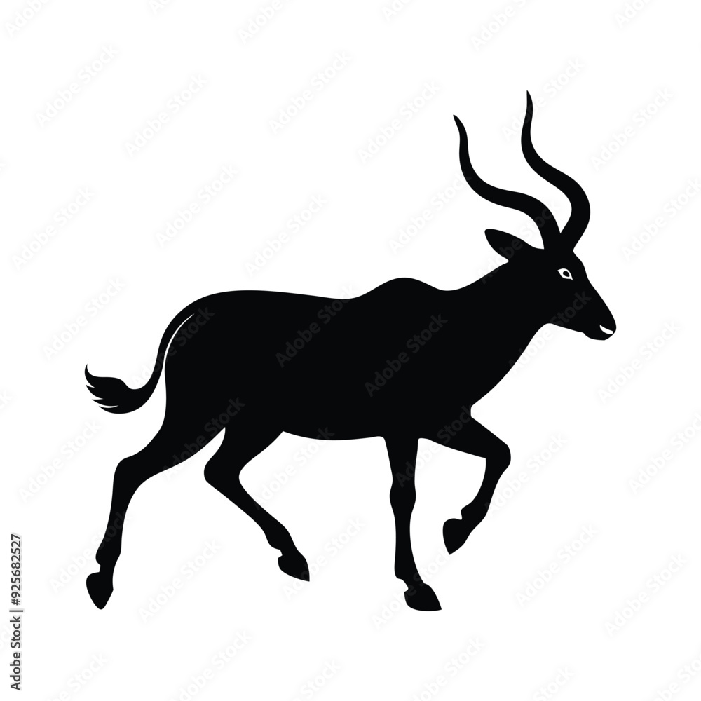 Fototapeta premium Goat To Run Vector Silhouette illustrator