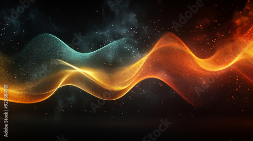 wave gradient featuring red, yellow, green, and purple hues, flowing seamlessly together. The colors symbolize diversity, harmony, and balance, creating an eye-catching and dynamic visual effect photo