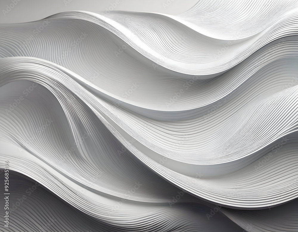 Obraz premium white wave pattern background with a modern abstract design, combining elegance with a stylish visual texture