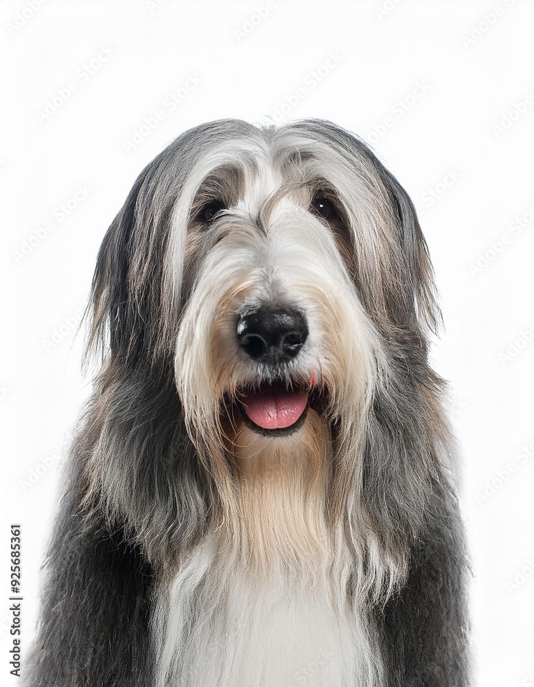 ビアデッド・コリーのポートレート(Bearded Collie portrait on white background)
ビアデッド・コリーのポートレート(Bearded Collie portrait on white background)