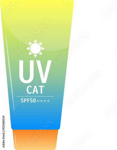 Simple gradient sunscreen icon illustration