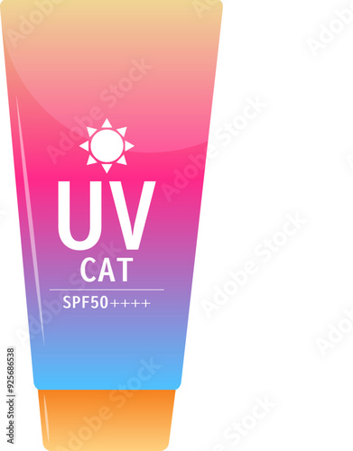 Simple gradient sunscreen icon illustration