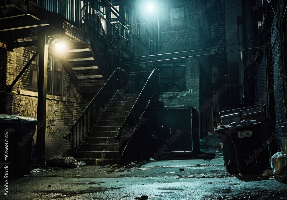 Dimly Lit Alleyway Dimly Lit Alleyway