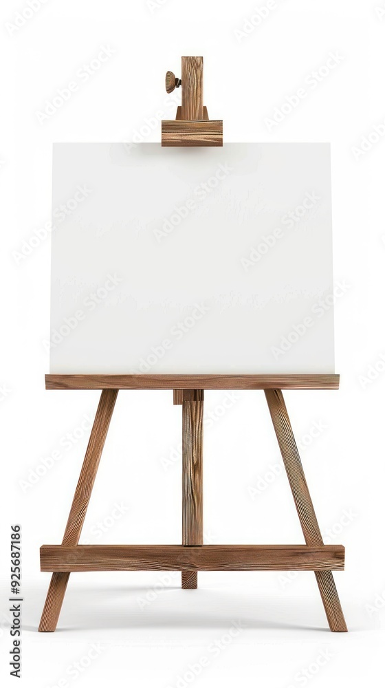 Wooden Easel with Blank Canvas Wooden Easel with Blank Canvas