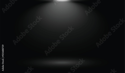 black background with focus spot light.