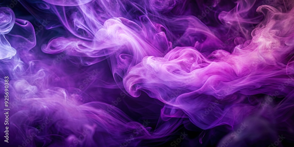 Abstract background of swirling purple smoke, mysterious and dreamy atmosphere Abstract background of swirling purple smoke, mysterious and dreamy atmosphere