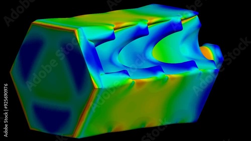 Mechanic simulation engineering - Stress and breakpoint analysis of Storage rack fitting under force and moment conditions photo