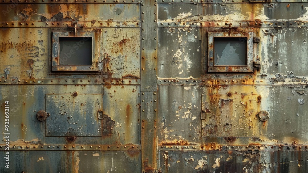 Abandoned factory wall with rust and decay. Abandoned factory wall with rust and decay.