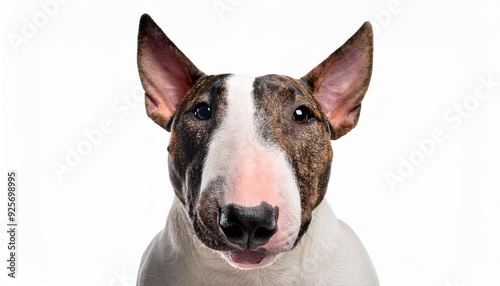 ブル・テリアのポートレート（Bull Terrier portrait on white background）
 photo