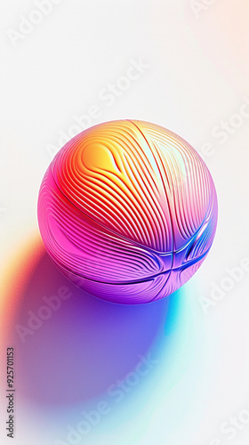 basketball colorful gradient neon abstract sport texture design vibrant art pattern digital art rainbow colors modern spherical 