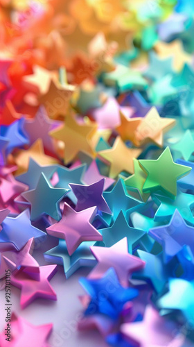 stars colorful rainbow decoration shiny bright multicolor party fun cheerful vibrant playful festive shapes background scattered metallic stars