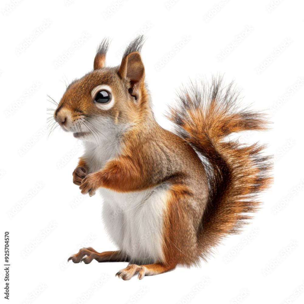 A Red Squirrel Sitting A Red Squirrel Sitting