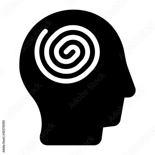 headache glyph icon
