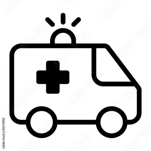 ambulance line icon