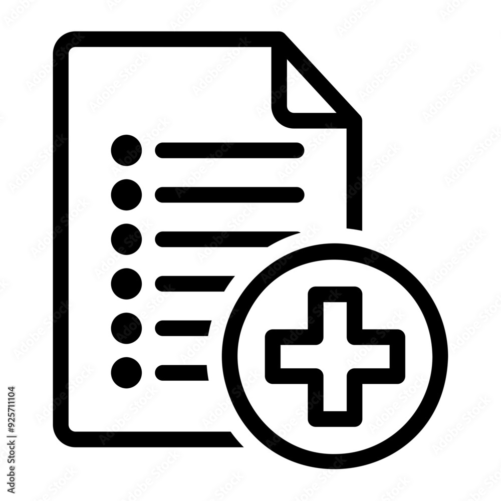 prescription line icon prescription line icon