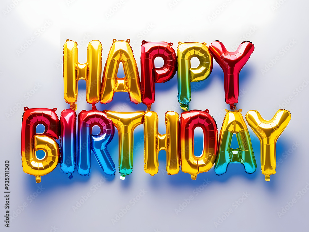 happy birthday colorful balloon text isolated on white background congratulation concept happy birthday colorful balloon text isolated on white background congratulation concept