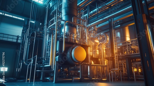 High-Tech Pyrolysis Reactor Processing Biomass into Bio-Oil in a State-of-the-Art Facility