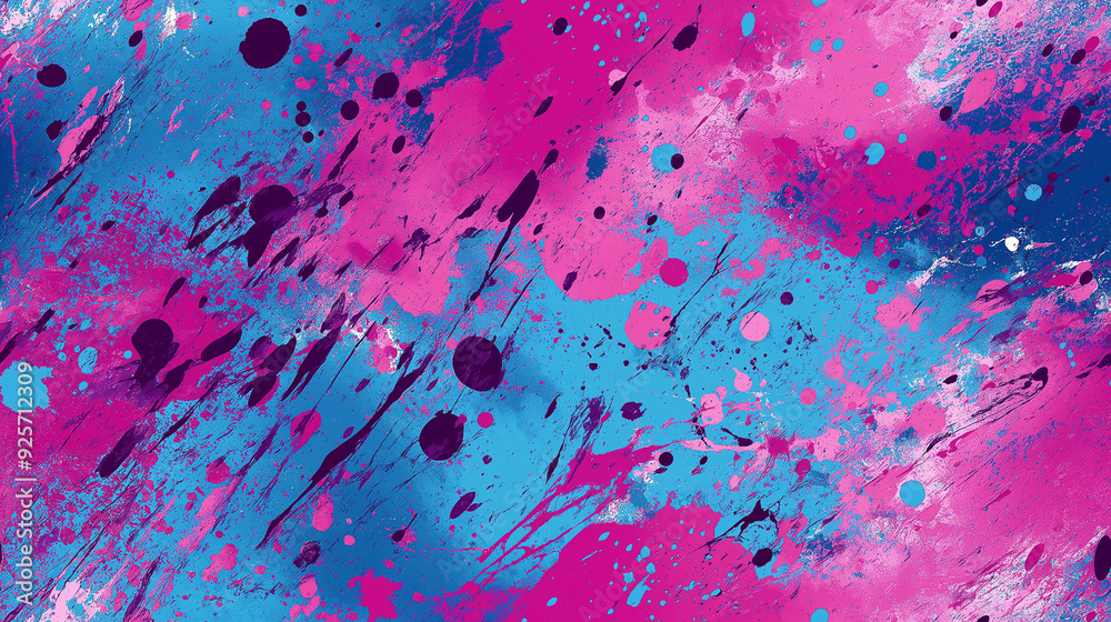 dynamic aqua and magenta paint splatter art dynamic aqua and magenta paint splatter art