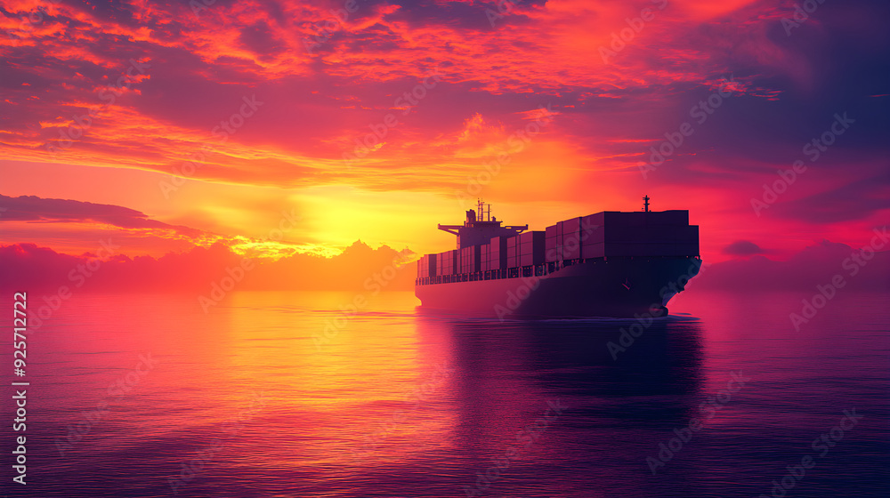 Vibrant Voyage Across the Horizon Commercial Cruise Shipping Adventure sea freight transport Vibrant Voyage Across the Horizon Commercial Cruise Shipping Adventure sea freight transport