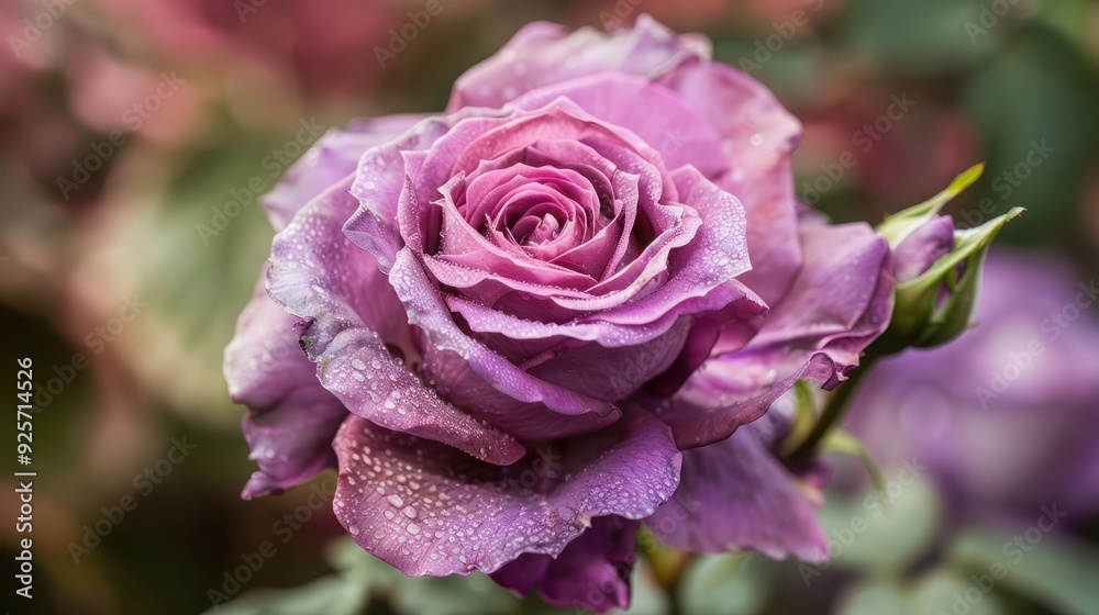 Close up purple rose flower Close up purple rose flower
