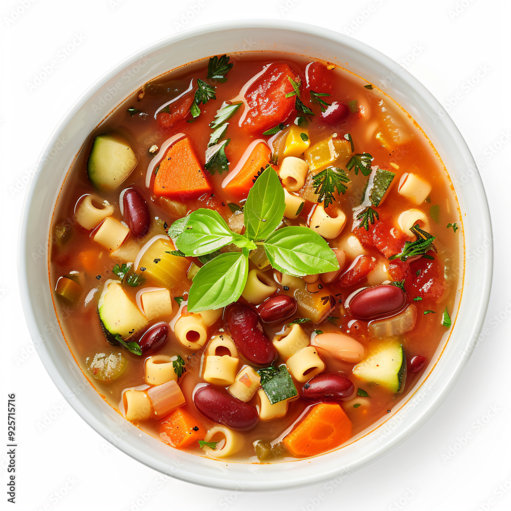 a bowl of soup with noodles beans and vegetables a bowl of soup with noodles beans and vegetables