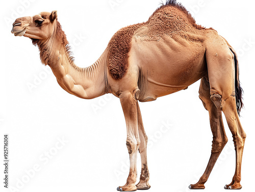 camel isolated on white background photo