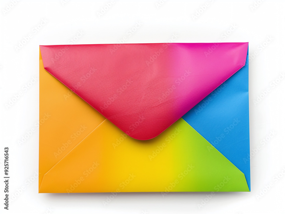 Colorful envelope isolated on white background Colorful envelope isolated on white background