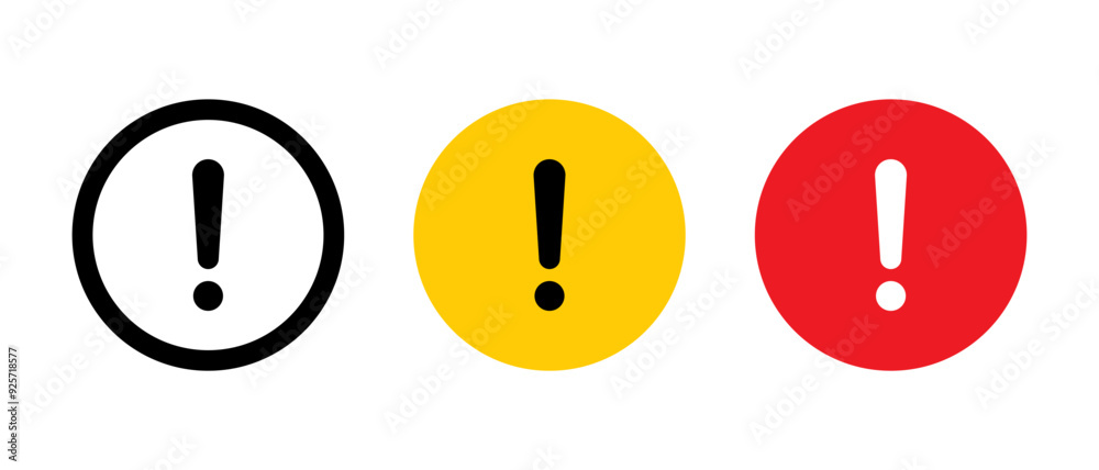 Warning sign icon. Danger, caution symbol Warning sign icon. Danger, caution symbol