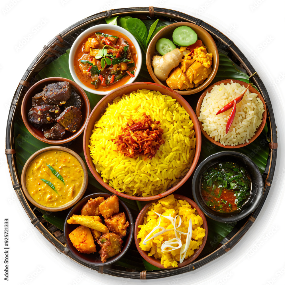 a plate of food with rice  meat  and vegetables